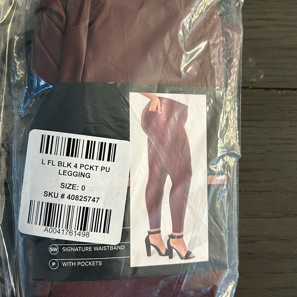 NWT still in bag faux leather legging